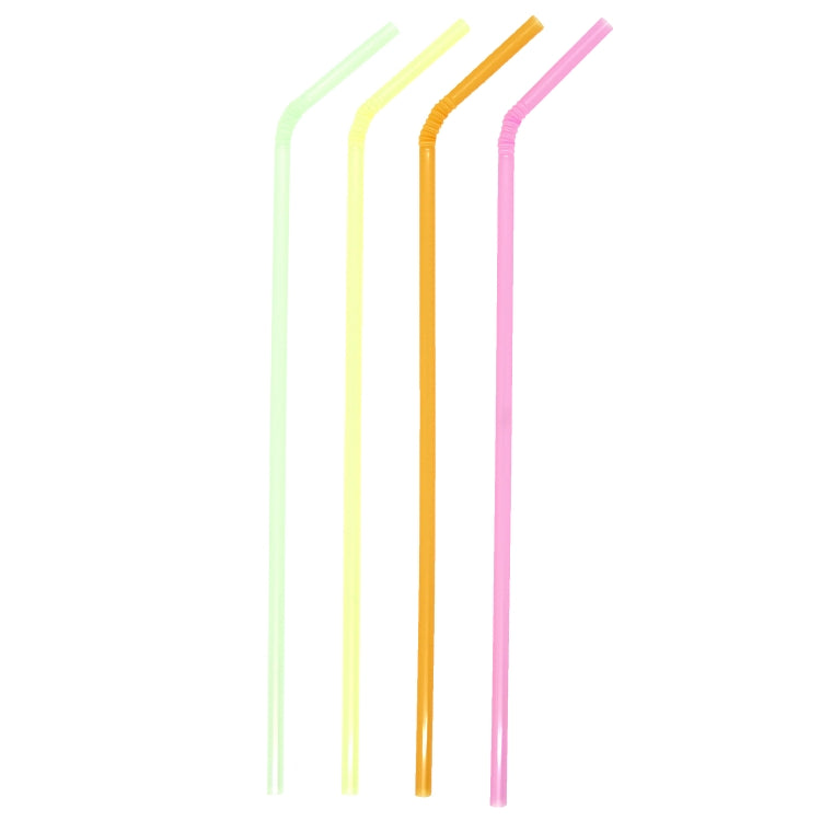 Trinkhalme PP, 240x5mm Pack à 250 Stück gemischt, flexibel, neon