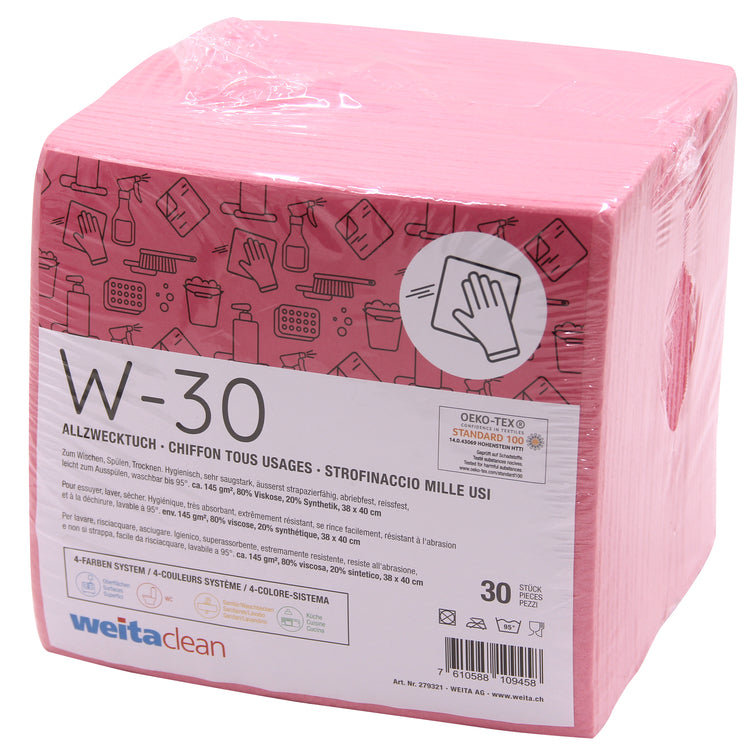 W-30 Allzwecktuch 38 x 40 cm Beutel à 30 Stk, 145g/m2, 80% Visk/20% Synt