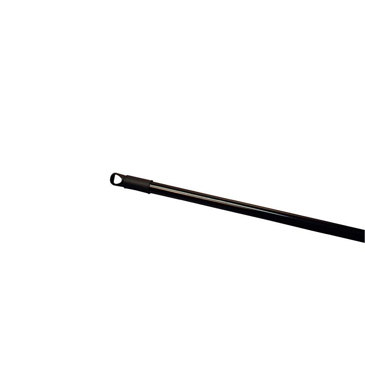Metallstiel 135 cm schwarz mit DIN Kunsstoff-Gewinde und drehbarem Anhänger