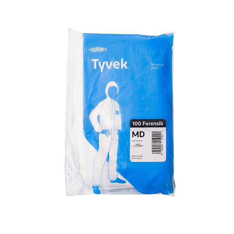 Tyvek 100 Pocket, Gr.M-XXL weiss mit Kapuze, Gummizug Reissverschluss, 3 Taschen