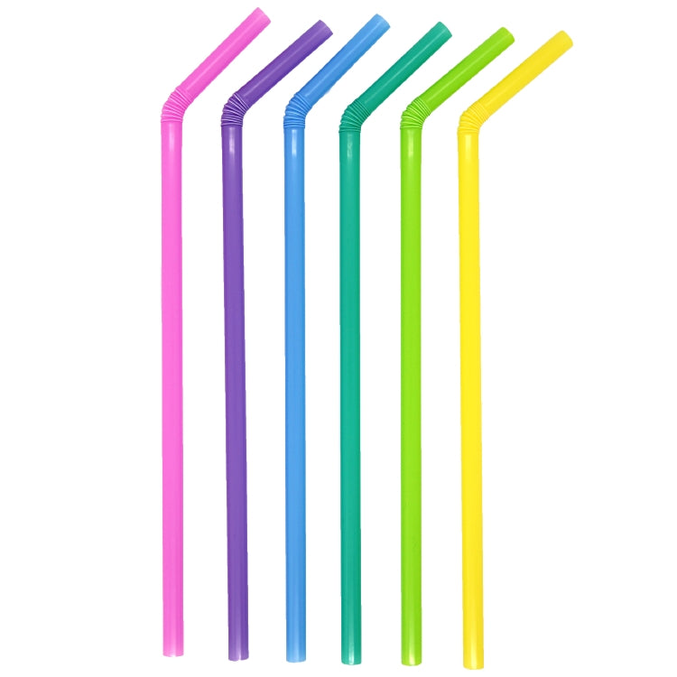 Trinkhalme PP, 250x8mm Pack à 500 Stück gemischt, flexibel