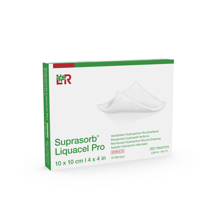 Suprasorb Liquacel Pro 10x10cm Dispenser à 10 Stk., steril Hydroaktiver Wundverb