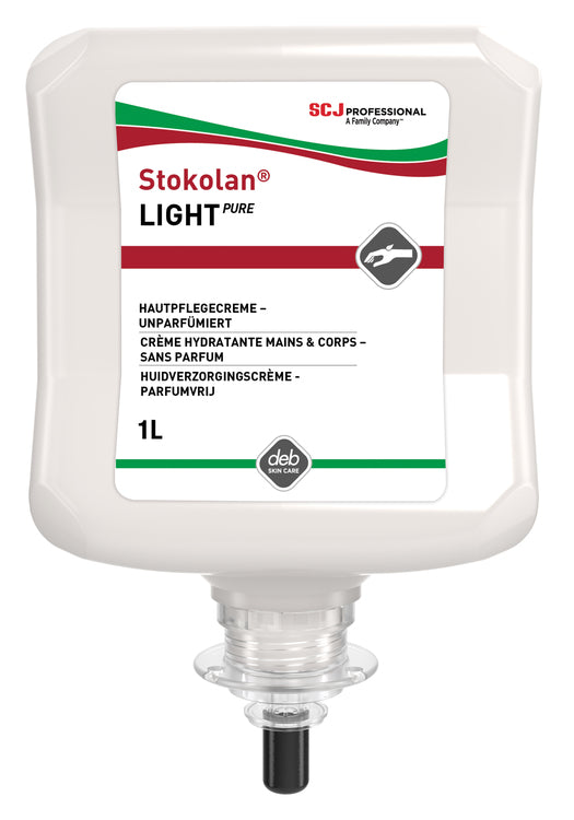 Stokolan Light PURE 1L Creme, duftfrei 1L, Kartusche, Hautpflege