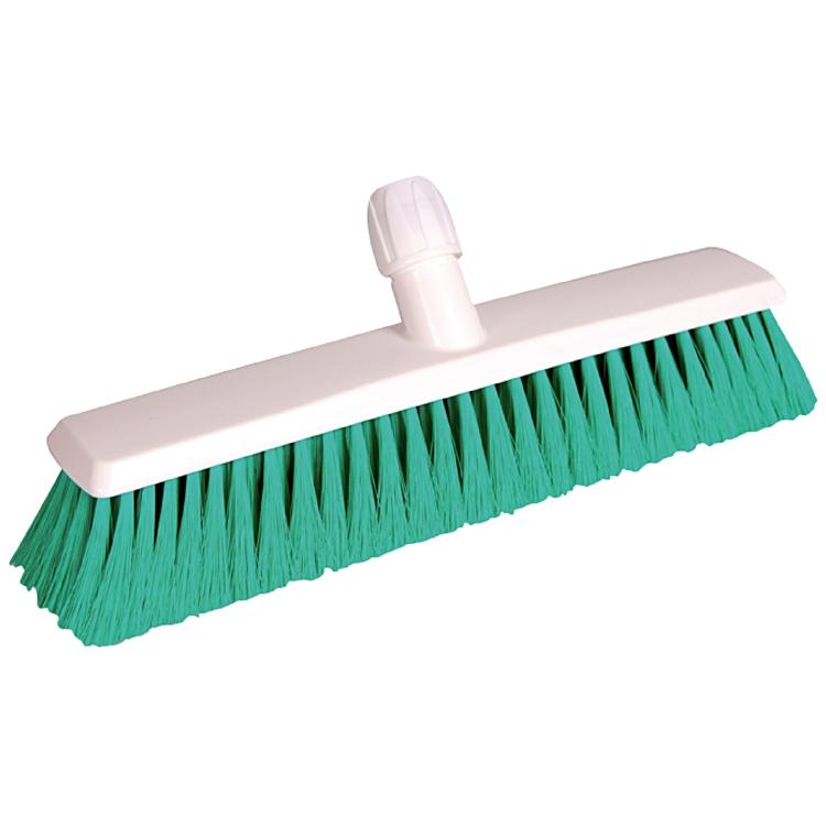 Hygienebesen 40 cm, grün Körper: PP weiss, Besatz: Polyester 0.50 mm (hart)