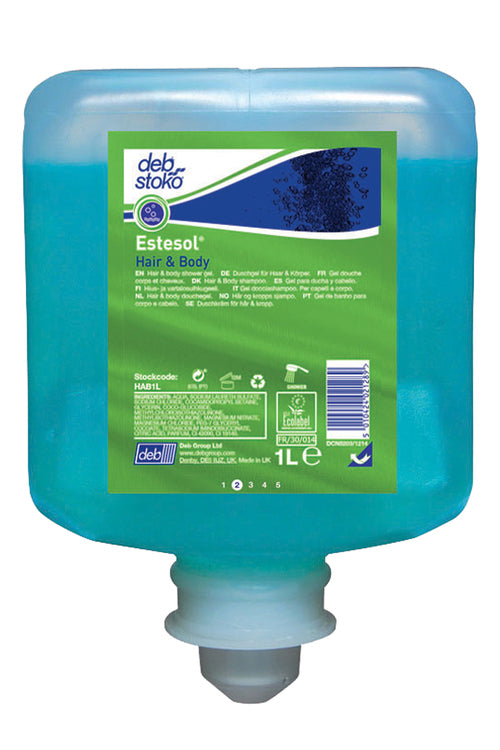 Estesol Hair & Body 1L Duschgel/Shampoo 1L, Kartsuche, Reinigung
