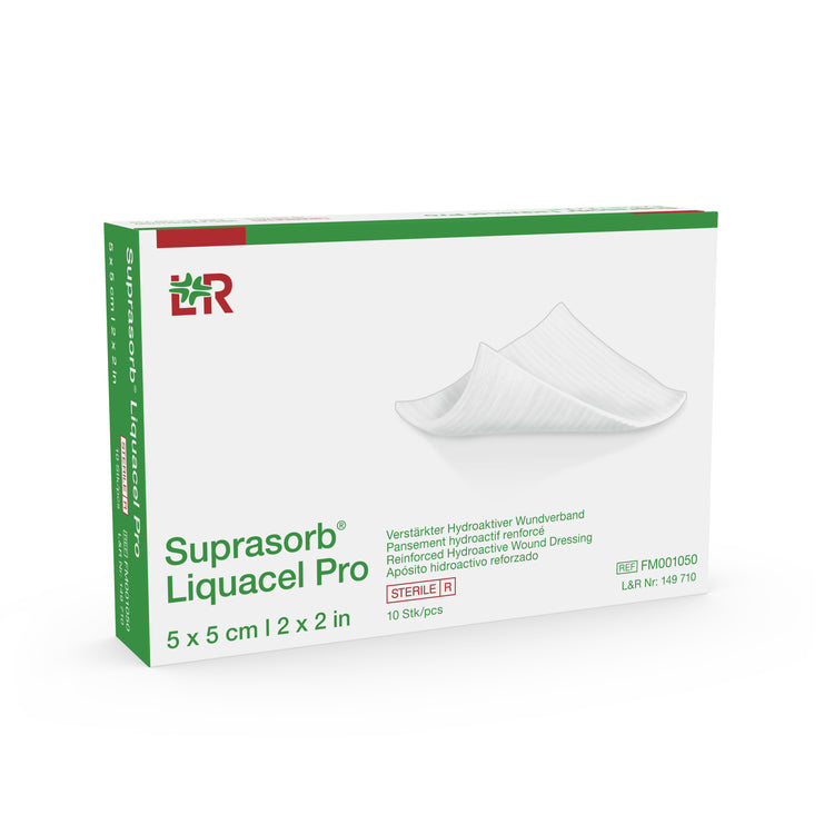 Suprasorb Liquacel Pro 5x5cm Dispenser à 10 Stk., steril Hydroaktiver Wundverban